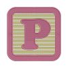 Pink Frame Alphabet P Letter Embroidery Design | PES | DST | EXP | HUS | XXX | VIP | PEC | Digital Embroidery File
