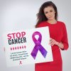 Purple Colored Breast Cancer Vector Art
