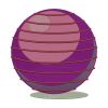 Purple Gym Workout Ball Embroidery Design