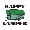 RV Camper Travel Trailer Happy Camper Embroidery Design