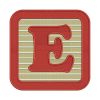 Red Frame Alphabet E Letter Embroidery Design | Alphabet Machine Embroidery Design | Digital File