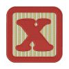 Red Frame Alphabet X Letter Embroidery Design | Alphabet Machine Embroidery Design | Digital Embroidery File