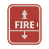Red In Case of Fire Hydrant Sign Embroidery Design