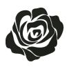 Romantic Rose Flower Silhouette Embroidery Design