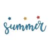 Starry Summer Calligraphy Embroidery Design