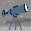 Astronomical Stellar Telescope Vector Art