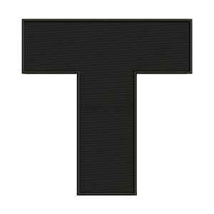 Alphabet T Embroidery Design