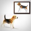 Tri Colored Side View Beagle Vector Art