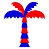Palm Tree Vector Design | 4th Of July Palm Tree | American Palm Tree Illustration | Palm Tree Leaf Vector