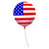 American Flag Balloon Vector | Balloon Vector Design | 4th Of July Balloon Vector | American Balloon Vector PNG