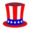 Elegant Uncle Sam Hat Vector | 4th of July Hat Vector | USA Hat Vector Design | SVG Hat Vector Format