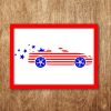 American Flag Car Vector | Car Vector Design | USA Car Vector | US Independence Day Car | PDF Car Vector File