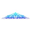 Blue Accented Intricate Border Vector Art