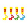 Squeezed Colorful Pouring Paint Tubes Vector Art