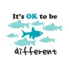 OK to be different Autism Fish Vector Art