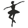 Ballerina Dancing Silhouette Art