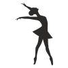 Arched Back Ballet Silhouette Art