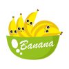 Cute Beady Eyed Bananas Vector Art