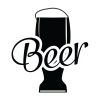Bubbly Beer Pint Silhouette Art
