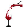 Lavish Red Wine Pouring into Glass Vector Art