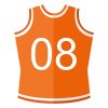 Orange Basketball Jersey Vector Art