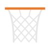 Orange Rim Basketball Net Vector Art
