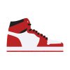 Red and White Basketball Sneakers Vector Art