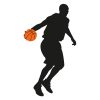 Basketball Player Silhouette Art