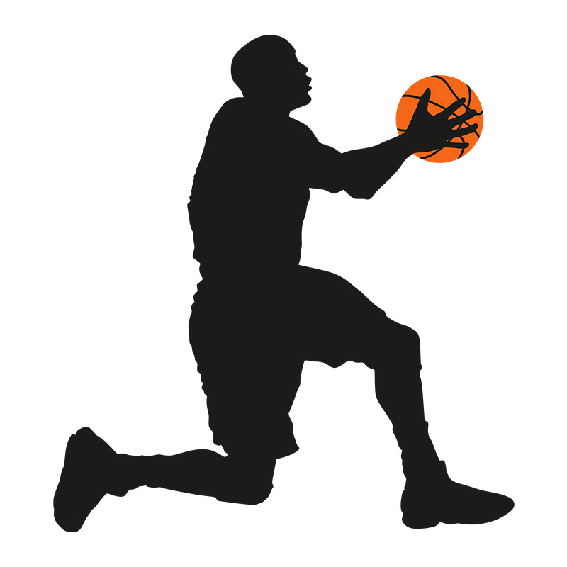 Basketball Player Free-Throw Silhouette Art – DigitEMB