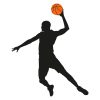 Slam Dunk Basketball Player Silhouette Art