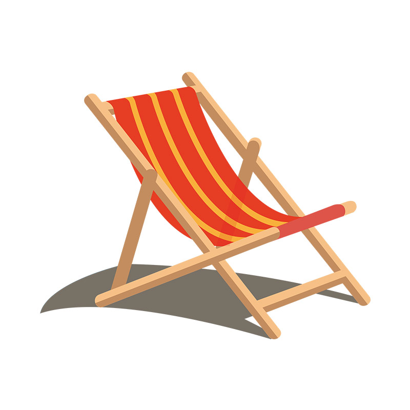Colorful Beach Folding Chair Vector Art – DigitEMB