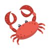 Sly Red Crab Vector Art