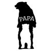 Papa and Baby Bear Silhouette Art