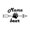 Mama Bear Arrow and Feet Paw Silhouette Art