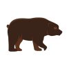 Looming Brown Bear Vector Art