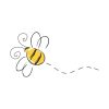 Subtle Honey Bee Vector Art