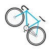 Blue Bicycle Vector Art