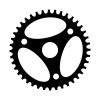 Bicycle Chainring Silhouette Art