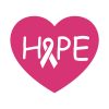 Hope in Heart Breast Cancer Vector Art