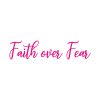 Faith Over Fear Breast Cancer Vector Art