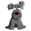 Animated Schnauzer Dog Vector Art