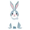 Captivating Baby Blue Bunny Vector Art