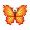 Radiant Red Butterfly Vector Art