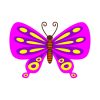Attractive Purple Butterfly Vector Art