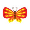 Red and Yellow Butterfly Vector Art