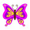 Dazzling Colored Butterfly Vector Art