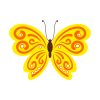 Sunny Yellow Butterfly Vector Art
