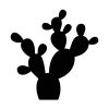 Prickly Pear Cactus Silhouette Art
