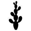 Beavertail Cactus Silhouette Art