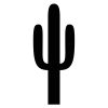 Desert Saguaro Cactus Silhouette Art